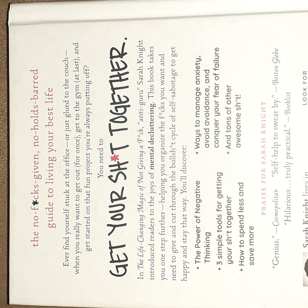 Get Your Sh*t Together by Sarah Knight (book) - Picture 4 of 6